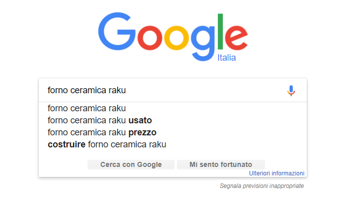 Immagine di un risultato ottenuto con il Google Suggest