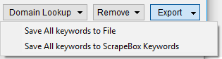 Immagine della sezione Keywords Scraper Export